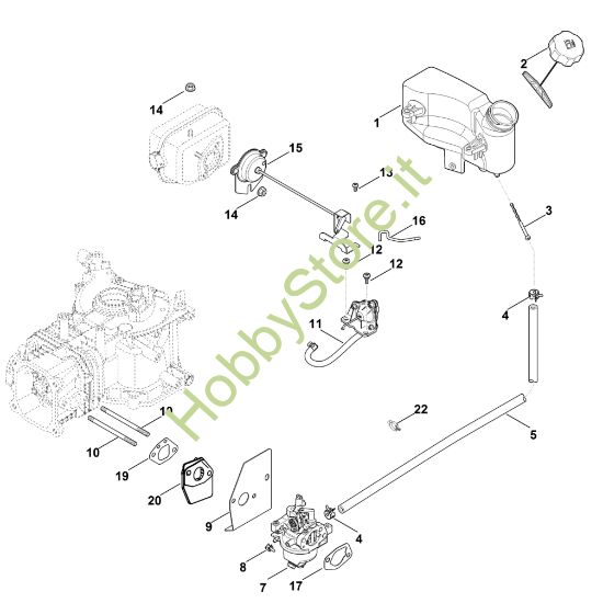 Picture of G - Carburatore, condotto carburante XT-800 (XT800-3086)
